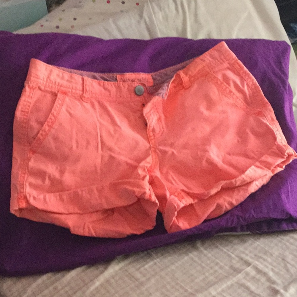Bright pink shorts